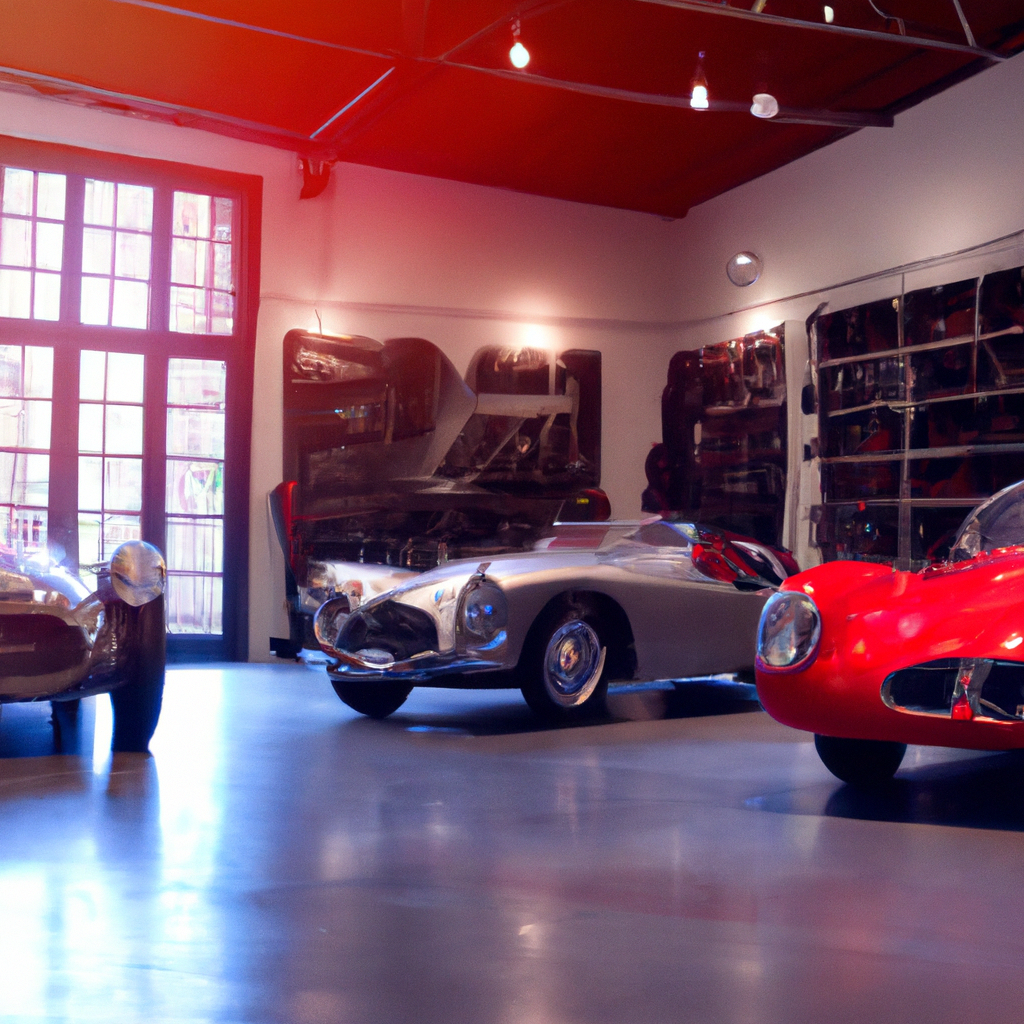 Showroom di auto italiane vintage con veicoli classici
